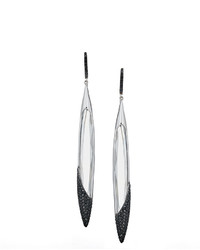 Lana 14k Reckless Black Diamond Short Crystal Dagger Drop Earrings