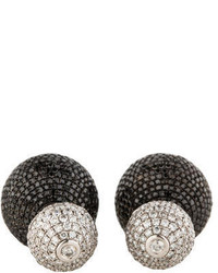 Black Diamond Ball Earrings