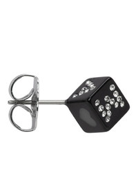 Marc Jacobs Black And Silver Toy Blocks Stud Earrings