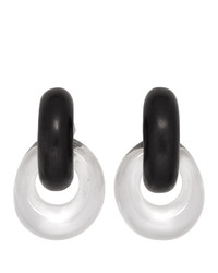 Monies Black And Transparent Drop Earrings