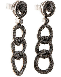 Black Diamond Chain Earrings