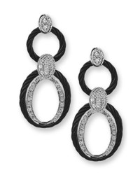 Charriol Exclusively by ALOR Charriol Celtic Noir Diamond Earrings Black