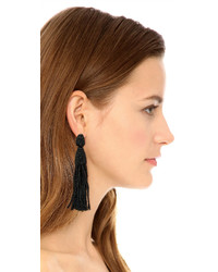 Oscar de la Renta Classic Long Tassel Earrings