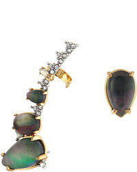 Alexis Bittar Crystal Encrusted Climber Stud Earring Set Mother Of Pearl