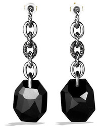David Yurman Dy Signature Collection Drop Earrings With Crystal And Diamonds