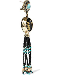 Etro Embellished Gold Plated Earrings Black