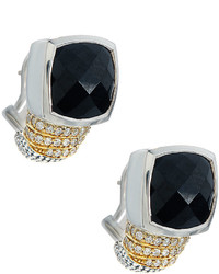 Lagos Embrace Black Spinel Diamond Drop Earrings