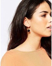 Mirabelle Faceted Onyx Gold Plated Drop Earrings