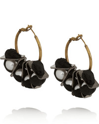 Lanvin Gold Tone Faux Pearl Earrings