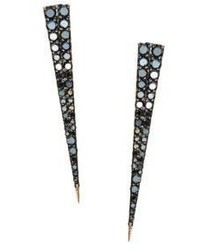 Lana Jewelry Reckless Spike Black Diamond 14k Black Gold Stud Earrings