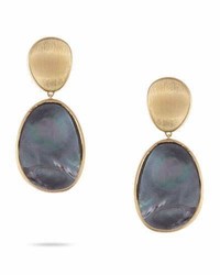 Marco Bicego Lunaria Medium Earrings With Black Mother Of Pearl