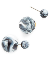 Shashi Marble Double Ball Earrings