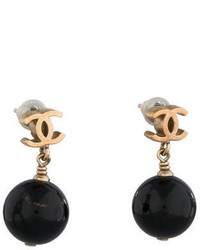 Chanel Mini Cc Drop Earrings