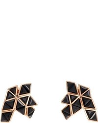 Nak Armstrong Black Spinel Rose Gold Mosaic Cluster Studs Colorless