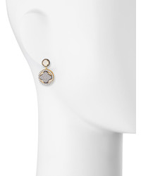 Freida Rothman Round Iridescent Clover Double Drop Earrings
