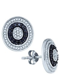 SEA Of Diamonds 051ctw Black Diamond Fashion Earrings