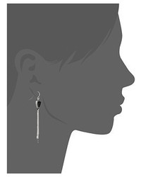 The Sak Triangle Stone Tassel Earrings