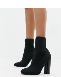 ASOS DESIGN Eliza Knitted Heeled Sock Boots Knit
