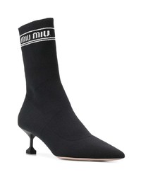 Miu Miu Logo Sock Boots