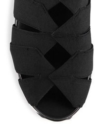 Salvatore Ferragamo Edeline Cutout Ribbon Slingback Flatform Sandals
