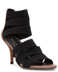 Donald J Pliner Gigee Mesh Elastic And Patent Leather Heeled Sandal
