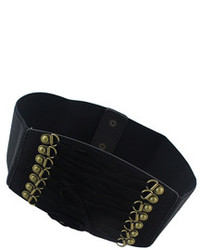 Brown Pu Leather Elastic Wide Fashion Waist Belt