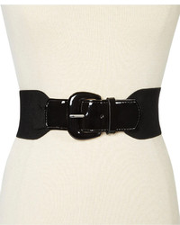 Style&co. Patent Gathered Stretch Waist Belt