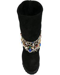 Casadei Crystal Embellished Chaucer Boots