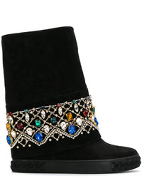 Casadei Crystal Embellished Chaucer Boots