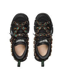 Gucci Flashtrek Leather Sneaker With Crystals