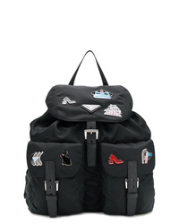 Prada Pin Embellished Backpack
