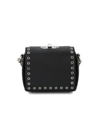 Alexander McQueen Black Eyelet Box Mini Leather Bag