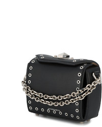 Alexander McQueen Black Eyelet Box Mini Leather Bag