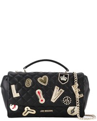 Love Moschino Patch Embellished Shoulder Bag