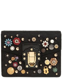 Dolce & Gabbana Lucia Embellished Jacquard Shoulder Bag
