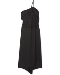 Black Embellished Beaded Midi Dress