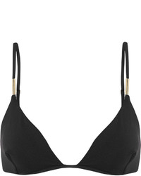 Melissa Odabash Verona Embellished Triangle Bikini Top Black