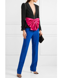 Gucci Bow And Crystal Embellished Crepe Jacket