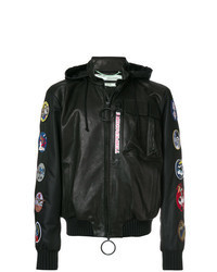 Black Embellished Bomber Jacket
