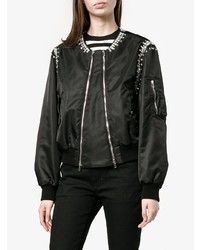 Givenchy Rhinestone Embellished Bomber Jacket