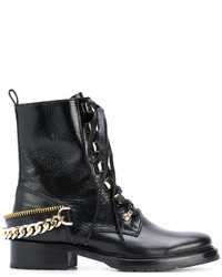Lanvin Chain Embellished Combat Boots