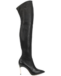 Casadei Pearl Embellished Blade Boots