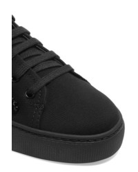 Simone Rocha Bead Embellished Canvas Sneakers Black