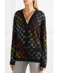 Gucci Crystal Embellished Wool Cardigan