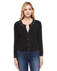 Juicy Couture Embellished Cable Sweater Cardigan
