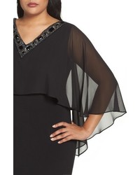 Sangria Plus Size Embellished Popover Body Con Dress