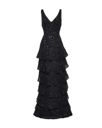 Alice + Olivia Powell Embellished Ruffle Gown
