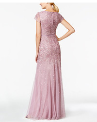 Adrianna Papell Cap Sleeve Embellished Gown