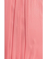 Eliza J Petite Embellished Tiered Chiffon Halter Gown