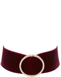 Charlotte Russe Velvet Circle Embellished Choker Necklace